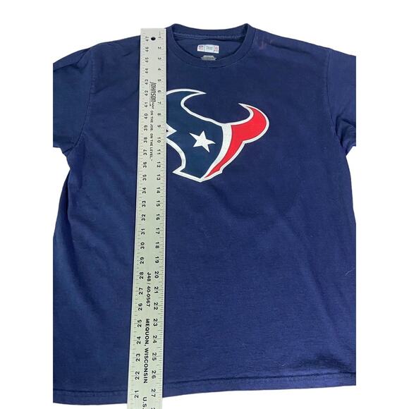 NFL Team Apparel Houston TEXANS JJ Watt #99 Blue Long Sleeve Men's Shirt Size L - Picture 9 of 10